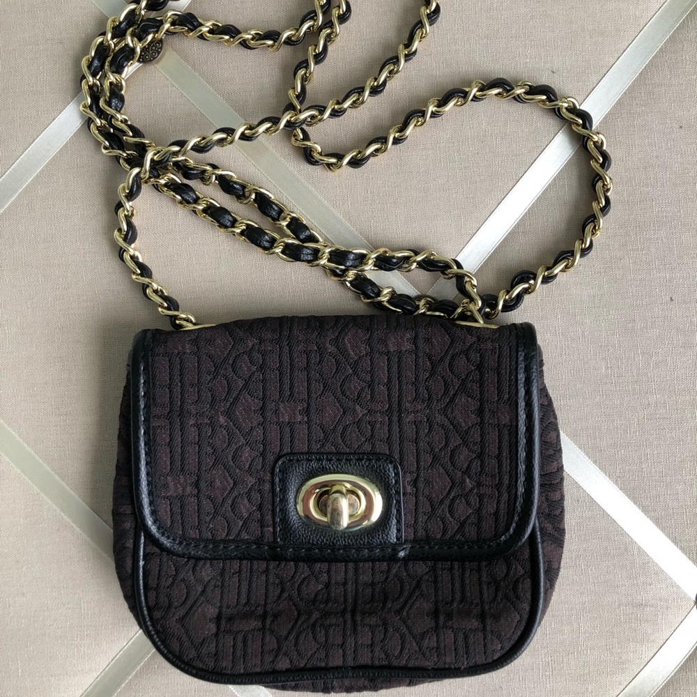 brown banana republic crossbody purse